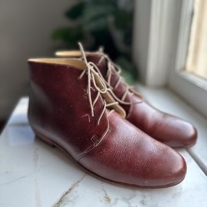 Nisolo Brown Leather Chukka Lace Up Boots  size 8.5